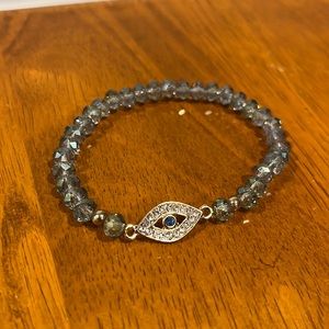 Elastic evil eye bracelet